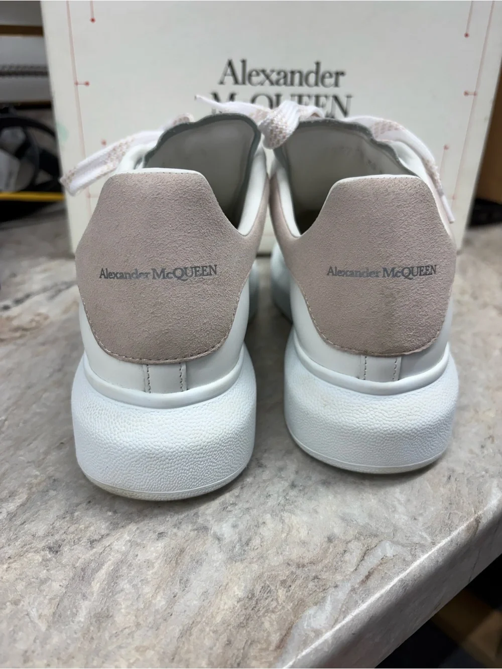 Alexander McQueen white smooth